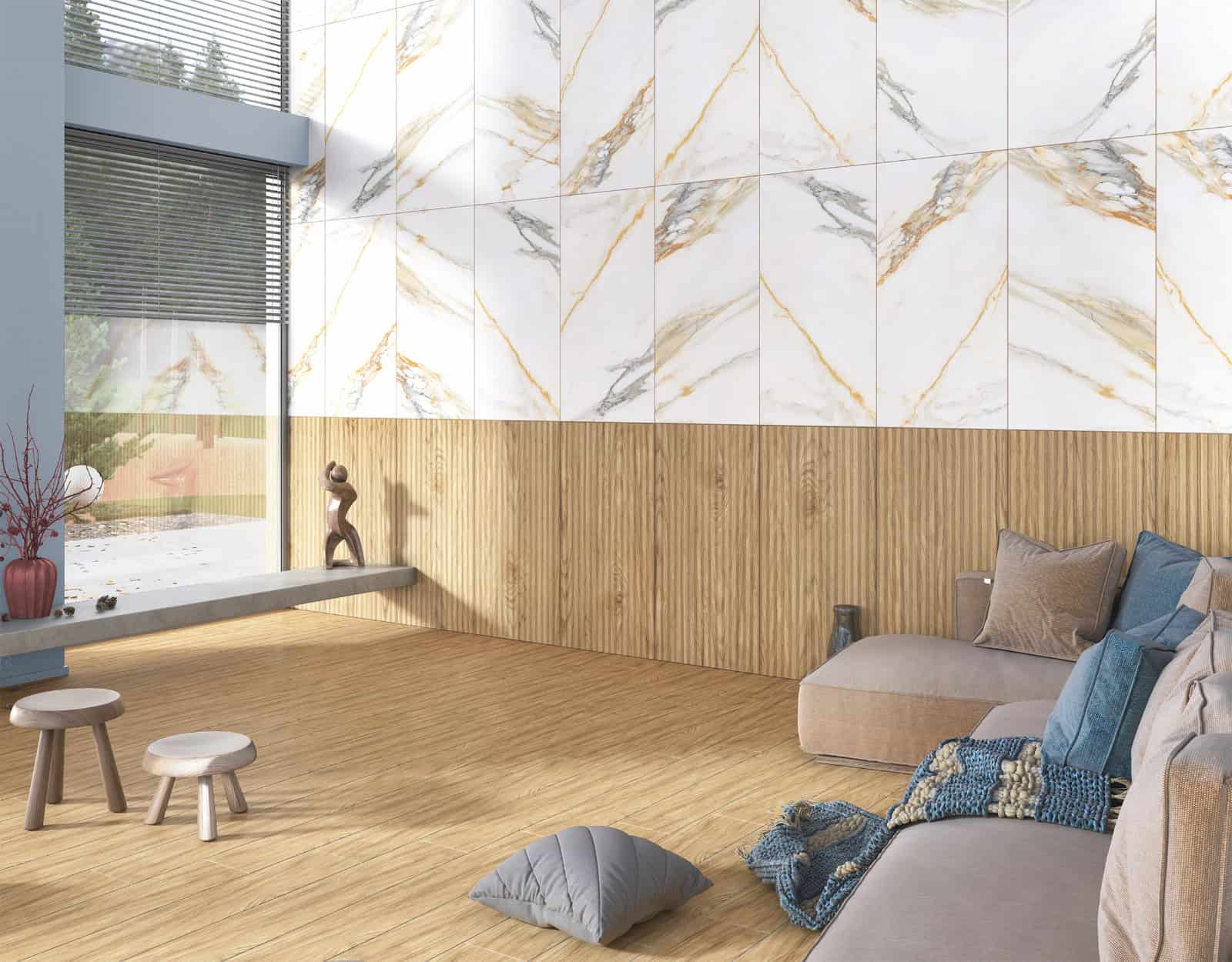 Gresie Porțelanată Rectificată 60x120 R TILIA - Maro